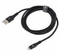 USB кабель EnergEA Alutough для iPhone/iPad 8 pin Lightning MFI, Black 1.5 метра (CBL-AT-BLK150)