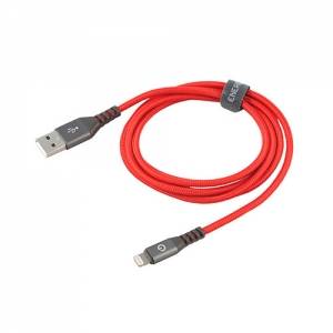 Купить USB кабель EnergEA Alutough для iPhone/iPad 8 pin Lightning MFI, Red 1.5 метра (CBL-AT-RED150)