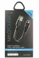Короткий USB кабель EnergEA Nylotough для iPhone/iPad 8 pin Lightning MFI, Black 16 см. (CBL-NT-BLK016)