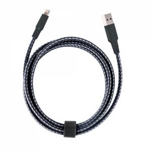 Купить USB кабель EnergEA Nylotough для iPhone/iPad 8 pin Lightning MFI, Black 1.5 метра (CBL-NT-BLK150)