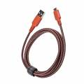 USB кабель EnergEA Nylotough Micro-Usb, Red 1.5 метра (CBL-NTAM-RED150)