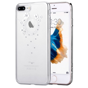 Купить прозрачный чехол накладку со стразами Swarovski для iPhone 6/6S Devia Crystal Garland - Silver