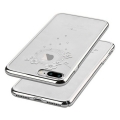 Прозрачный чехол накладка со стразами Swarovski для iPhone 6/6S Devia Crystal Garland - Silver