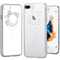 Прозрачный чехол накладка со стразами Swarovski для iPhone 6/6S Devia Crystal Garland - Silver