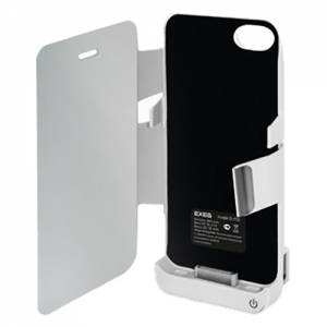 Купить чехол-аккумулятор с флипом EXEQ для iPhone 4/4S, 3300 мАч, белый (iF02)