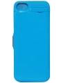 Чехол-аккумулятор с флипом EXEQ для iPhone 5/5S/5C, 2300 мАч, синий (iF03)
