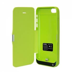 Купить чехол-аккумулятор с флипом EXEQ для iPhone SE / 5S / 5 /5C, 2300 мАч, зелёный (iF03)