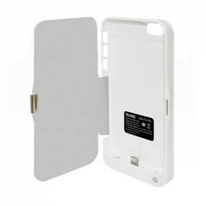 Купить чехол-аккумулятор с флипом EXEQ для iPhone 5/5S/5C, 2300 мАч, белый (iF03)