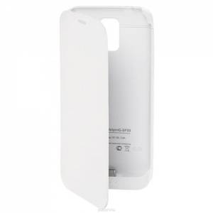 Купить чехол-аккумулятор с флипом EXEQ для Samsung Galaxy S5, 3300 мАч, белый (SF09)