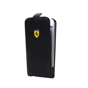 Купить чехол блокнот с флипом Ferrari Scuderia Full Perforated для iPhone 5 / 5S FECHFPFLP5 (черный) в интернет магазине