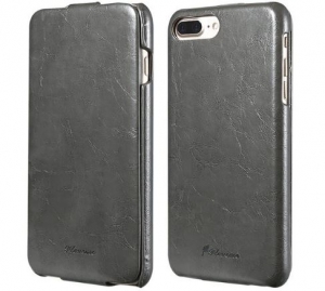 Купить Кожаный чехол с флипом для iPhone 7/8 Floveme Leather Flip Case (Grey)
