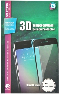 Купить защитное 3D стекло Goldspin 0.3 для iPhone 6/6S, Black (GS-CLR3D-IP6-B)