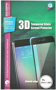 Купить защитное 3D стекло Goldspin 0.3 для iPhone 7 / 8, Black (GS-CLR3D-IP7-B)