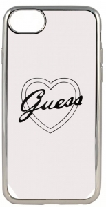 Купить гелевый чехол накладку Guess для iPhone 7 / 8 Signature heart Hard TPU Rose gold, GUHCP7TRHRG
