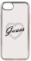 Гелевый чехол накладка Guess для iPhone 7 / 8 Signature heart Hard TPU Silver, GUHCP7TRHS