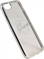 Гелевый чехол накладка Guess для iPhone 7 / 8 Signature heart Hard TPU Silver, GUHCP7TRHS