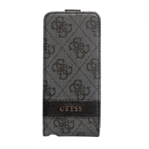 Купить чехол блокнот Guess Classic Flip Case с флипом для iPhone 5 / 5S / SE (серый) GUFLP54GG в интернет магазине