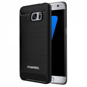 Купить гелевый чехол HAWEEL для Samsung Galaxy S7 / G930 с карбоновыми вставками и усиленным корпусом (Black)