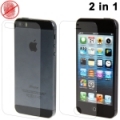 Комплект антибликовых защитных пленок для iPhone 5/5S/5C/SE Anti Glare 2 в 1 (на стекло + на заднюю панель)
