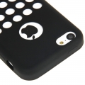 Чехол накладка Hollow Dot TPU Case для iPhone 5C (черный)