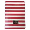 Чехол-книжка Michael Kors с подставкой для iPad Air / iPad 2017 бело-красные полосы