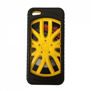 Купить противоударный защитный чехол для iPhone 5 / 5S / SE "Колесо" желтый