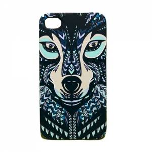 Купить чехол накладку Luxo для iPhone 4/4S "Волк" с покрытием Soft Touch