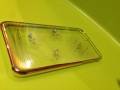 Прозрачный гелевый чехол со стразами для iPhone 6 / 6S Flowers Gold "Цветы"