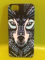 Чехол накладка Luxo для iPhone SE/5/5S "Волк" с покрытием Soft Touch