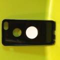 Чехол накладка Slim для iPhone 5 / 5S / SE "Мерцающий глянец" (черный)