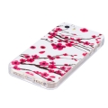 Гелевый чехол для iPhone SE/5S/5 с цветами на белом фоне (светятся в темноте)
