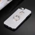Защитный чехол для iPhone 5/5S/SE с кольцом Motomo Ring комбинированный Metal + TPU (Silver)
