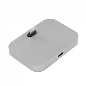 Купить зарядную док станцию 8 pin для iPhone 7 / 7 Plus / 6 / 6S+ / SE Lightning Dock Apple style (Grey) 
