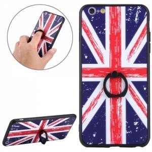 Купить Гелевый чехол UK flag для iPhone 6 Plus / 6S Plus с британским флагом и кольцом держателем