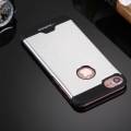 Противоударный тонкий чехол Motomo для iPhone 7 / 8 Brushed Metal (White)