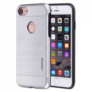 Купить противоударный чехол Motomo для iPhone 7 / 8 Brushed Metal+TPU (Silver)