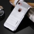 Противоударный чехол Motomo для iPhone 7 / 8 Brushed Metal+TPU (Silver)