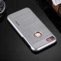 Противоударный чехол Motomo для iPhone 7 / 8 Brushed Metal+TPU (Silver)