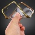 Прозрачный гелевый чехол для iPhone 7 / 8 с рамкой (Gold)