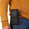 Вертикальный кожаный чехол-кобура на пояс с клипсой и ремешком, с разъемами для карт для смартфонов 3,5'' - 4,8''