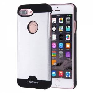 Купить противоударный тонкий чехол Motomo для iPhone 7 Plus / 7+ / 8 Plus / 8+ Brushed Metal (White)