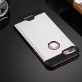 Противоударный тонкий чехол Motomo для iPhone 7 Plus / 7+ / 8 Plus / 8+ Brushed Metal (White)