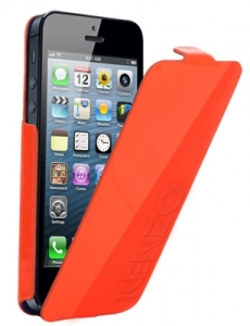Купить чехол Kenzo iPhone 5 / 5S Glossy Logo GLOSSYCOXIP5O с флипом (оранжевый) в интернет магазине