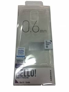 Купить Гелевый прозрачный чехол Momax Clear Twist Hello для Samsung Galaxy S5 белый онлайн интернет-магазин