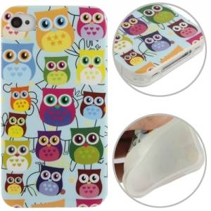 Купить гелевый чехол для iPhone 4 / 4S с совами OWL style