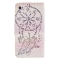 Кожаный чехол книжка для iPhone 4 / 4S с горизонтальным флипом "Windbell Cap" (Pink)