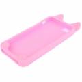 Силиконовый 3D чехол с ушками для iPhone 5 / 5S - KOKO (розовый)