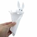 Силиконовый 3D чехол Bunny в форме кролика для iPhone 5 / 5S (белый)