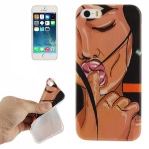 Купить гелевый чехол Girl Sexy Lips для iPhone SE / 5 / 5S (принт от Тихомирова) в интернет магазине