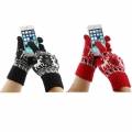 Модные перчатки с оленями для гаджетов с сенсорным экраном iPhone, iPad, Samsung, HTC и др. (черные)